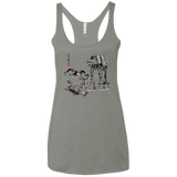 T-Shirts Venetian Grey / X-Small Battle in the Snow Sumi e Women's Triblend Racerback Tank