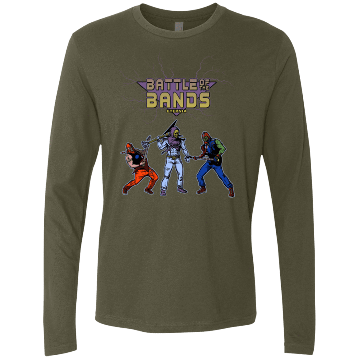 T-Shirts Military Green / S Battle Of The Bands Men's Premium Long Sleeve