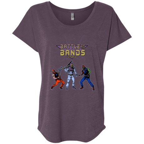 T-Shirts Vintage Purple / X-Small Battle Of The Bands Triblend Dolman Sleeve