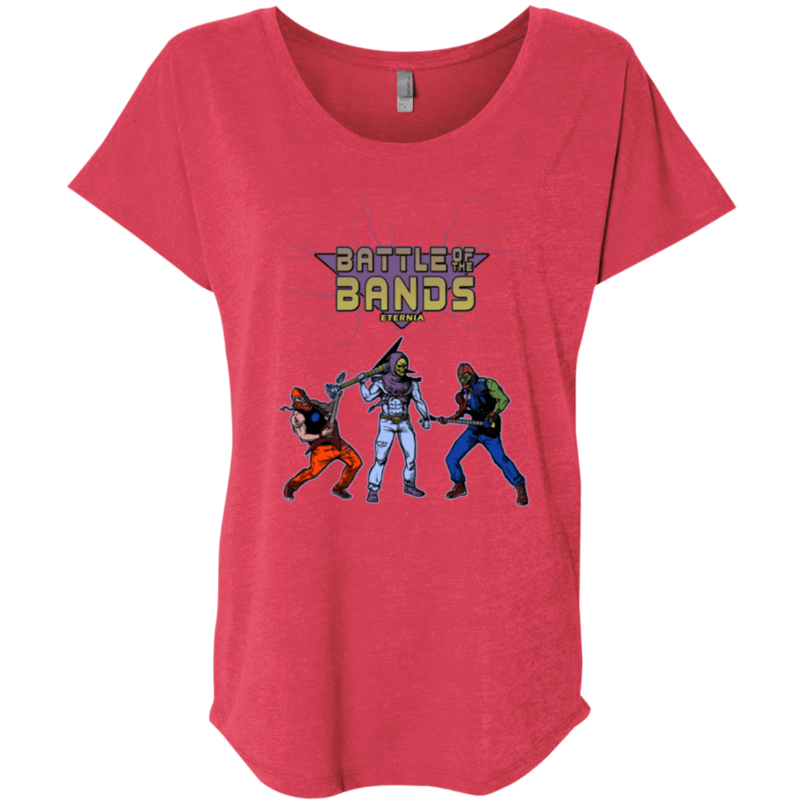 T-Shirts Vintage Red / X-Small Battle Of The Bands Triblend Dolman Sleeve