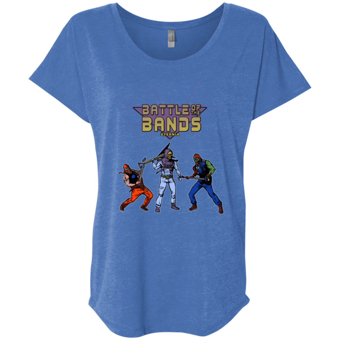 T-Shirts Vintage Royal / X-Small Battle Of The Bands Triblend Dolman Sleeve