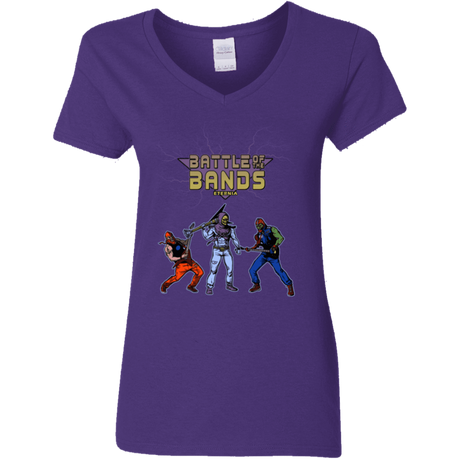 T-Shirts Purple / S Battle Of The Bands Women's V-Neck T-Shirt