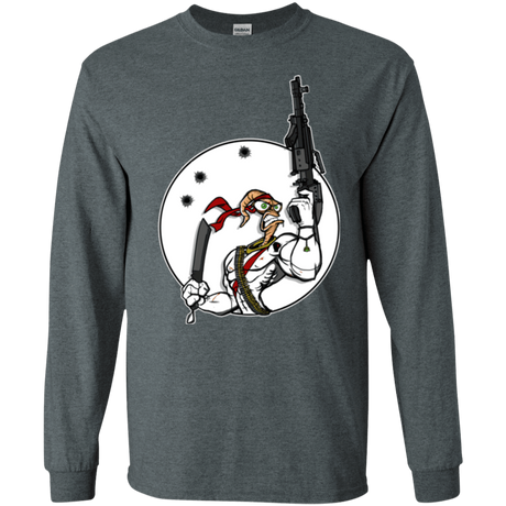 T-Shirts Dark Heather / S Battle Worm Men's Long Sleeve T-Shirt