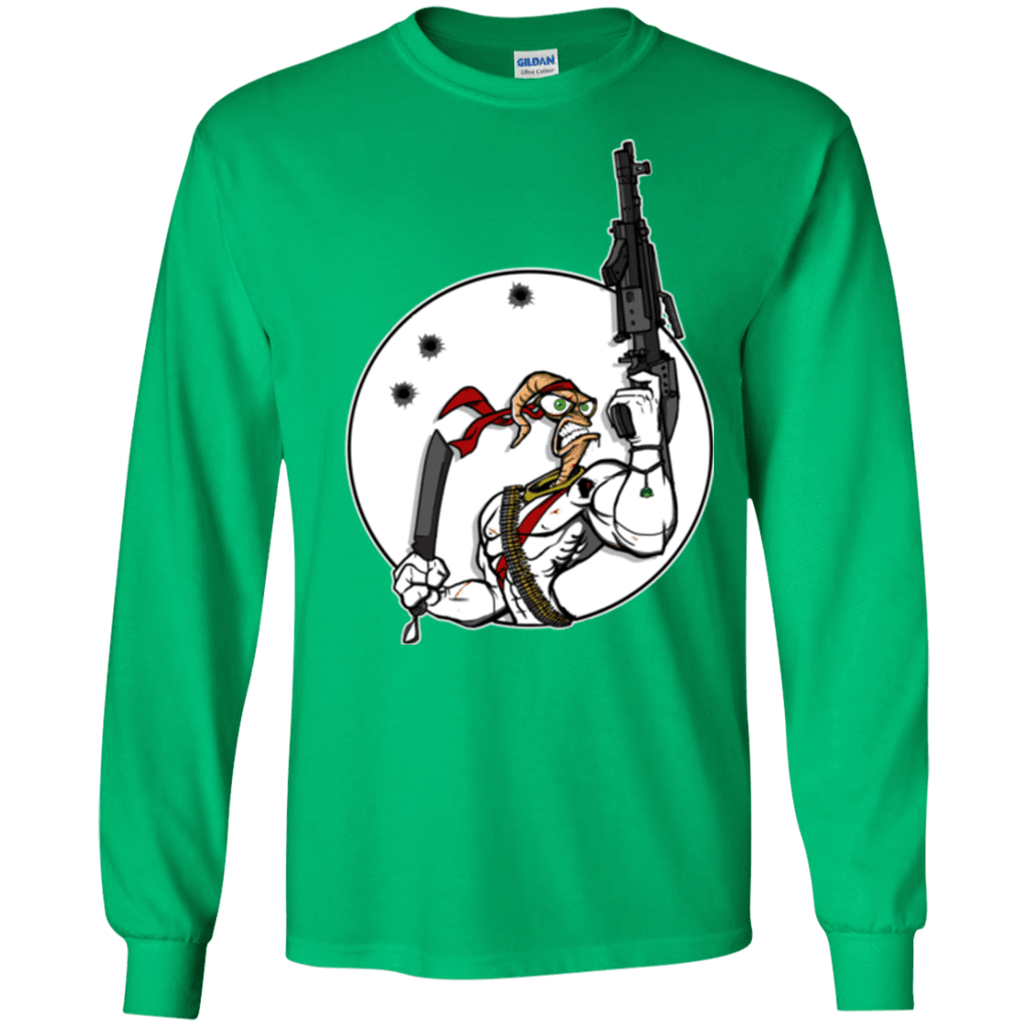 T-Shirts Irish Green / S Battle Worm Men's Long Sleeve T-Shirt