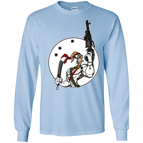 T-Shirts Light Blue / S Battle Worm Men's Long Sleeve T-Shirt