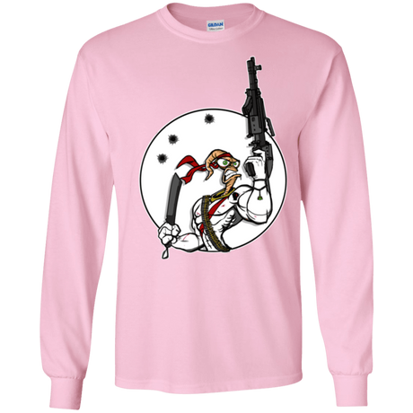 T-Shirts Light Pink / S Battle Worm Men's Long Sleeve T-Shirt