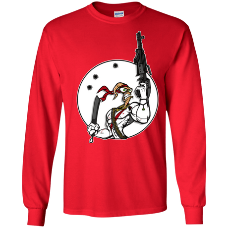 T-Shirts Red / S Battle Worm Men's Long Sleeve T-Shirt