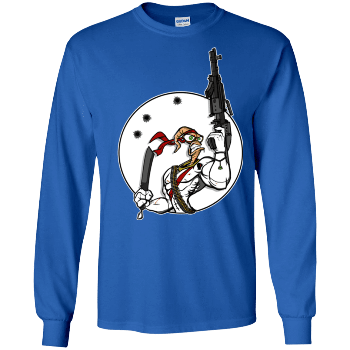 T-Shirts Royal / S Battle Worm Men's Long Sleeve T-Shirt