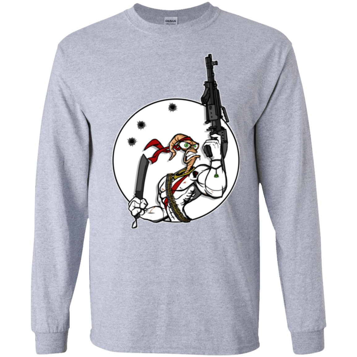 T-Shirts Sport Grey / S Battle Worm Men's Long Sleeve T-Shirt