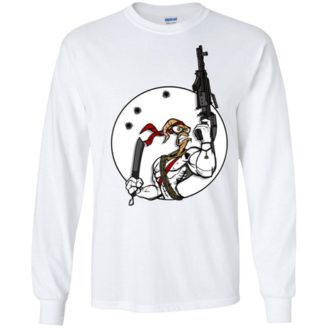 T-Shirts White / S Battle Worm Men's Long Sleeve T-Shirt