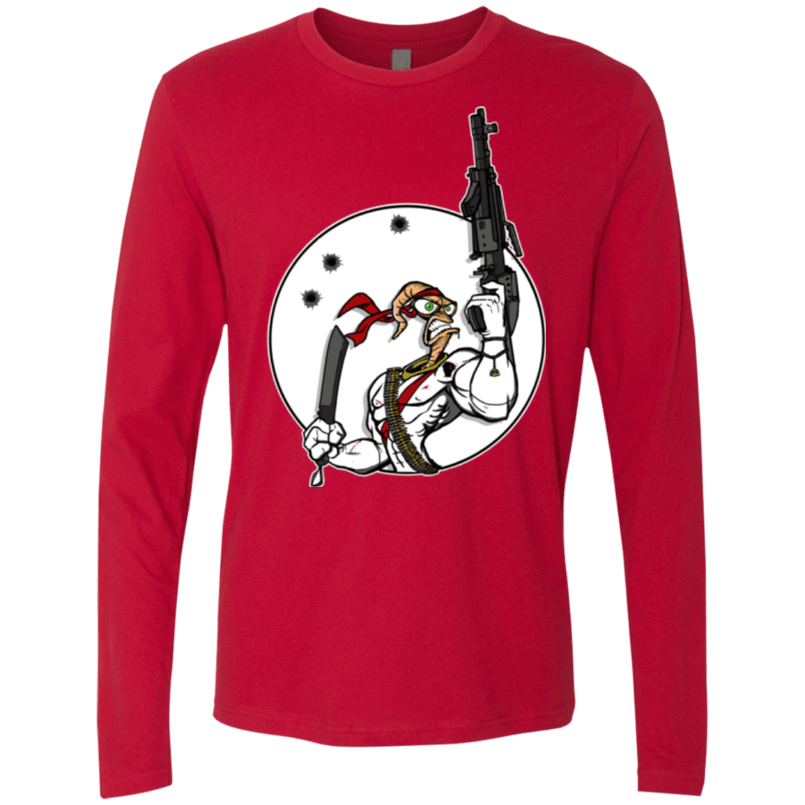 T-Shirts Red / S Battle Worm Men's Premium Long Sleeve