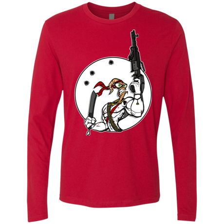 T-Shirts Red / S Battle Worm Men's Premium Long Sleeve