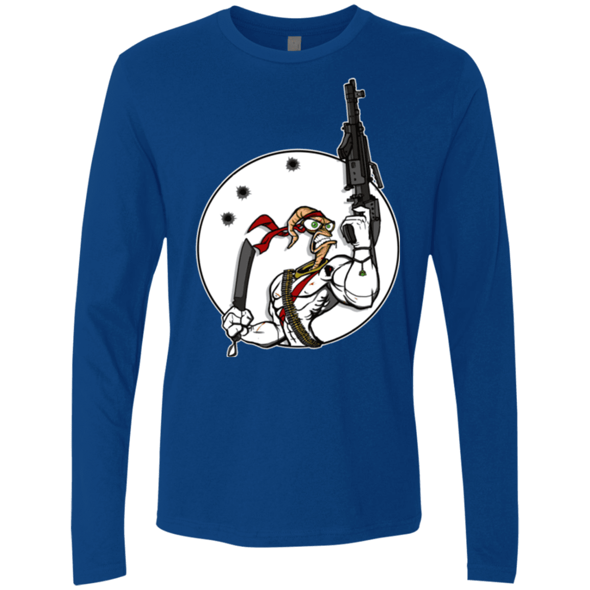 T-Shirts Royal / S Battle Worm Men's Premium Long Sleeve
