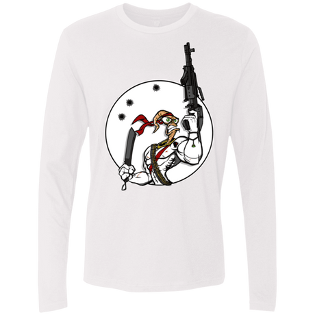T-Shirts White / S Battle Worm Men's Premium Long Sleeve