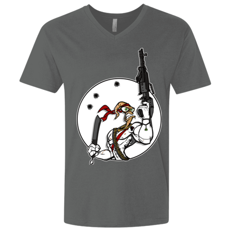 T-Shirts Heavy Metal / X-Small Battle Worm Men's Premium V-Neck