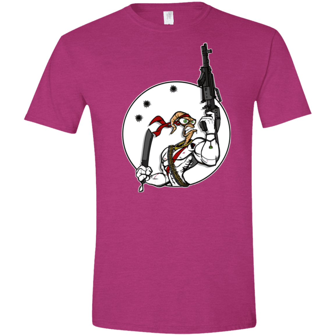 T-Shirts Antique Heliconia / S Battle Worm Men's Semi-Fitted Softstyle