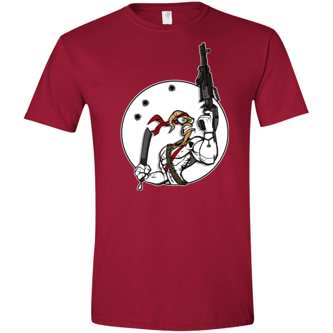 T-Shirts Cardinal Red / S Battle Worm Men's Semi-Fitted Softstyle