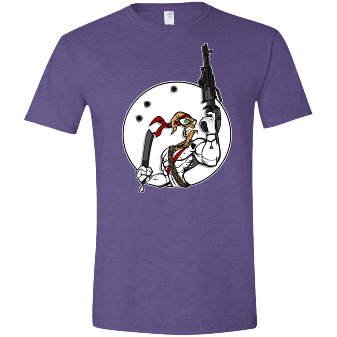 T-Shirts Heather Purple / S Battle Worm Men's Semi-Fitted Softstyle