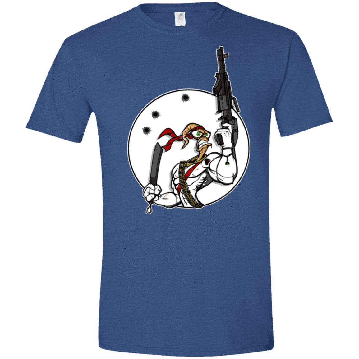 T-Shirts Heather Royal / X-Small Battle Worm Men's Semi-Fitted Softstyle