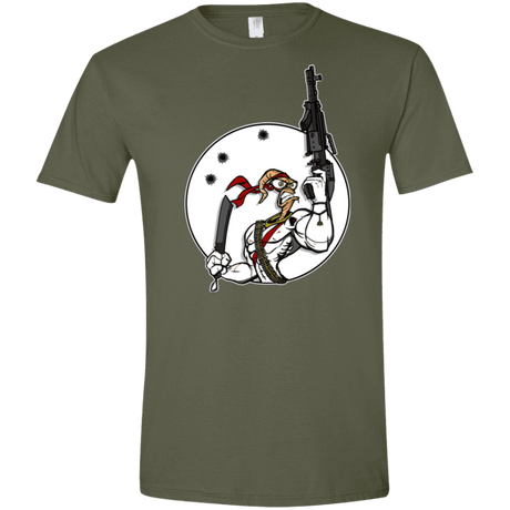 T-Shirts Military Green / S Battle Worm Men's Semi-Fitted Softstyle