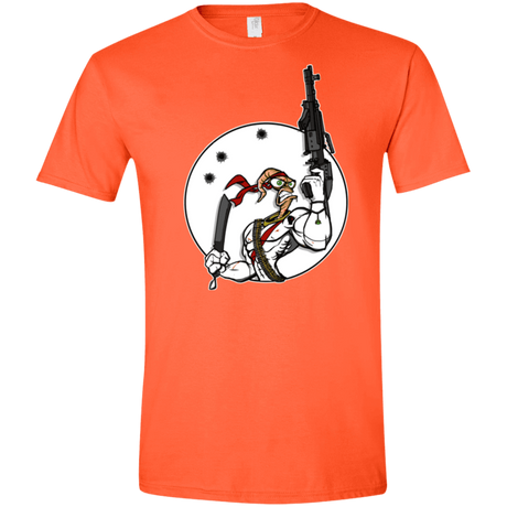 T-Shirts Orange / S Battle Worm Men's Semi-Fitted Softstyle