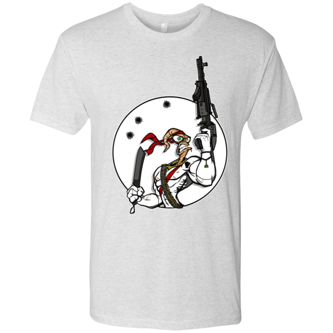 T-Shirts Heather White / S Battle Worm Men's Triblend T-Shirt