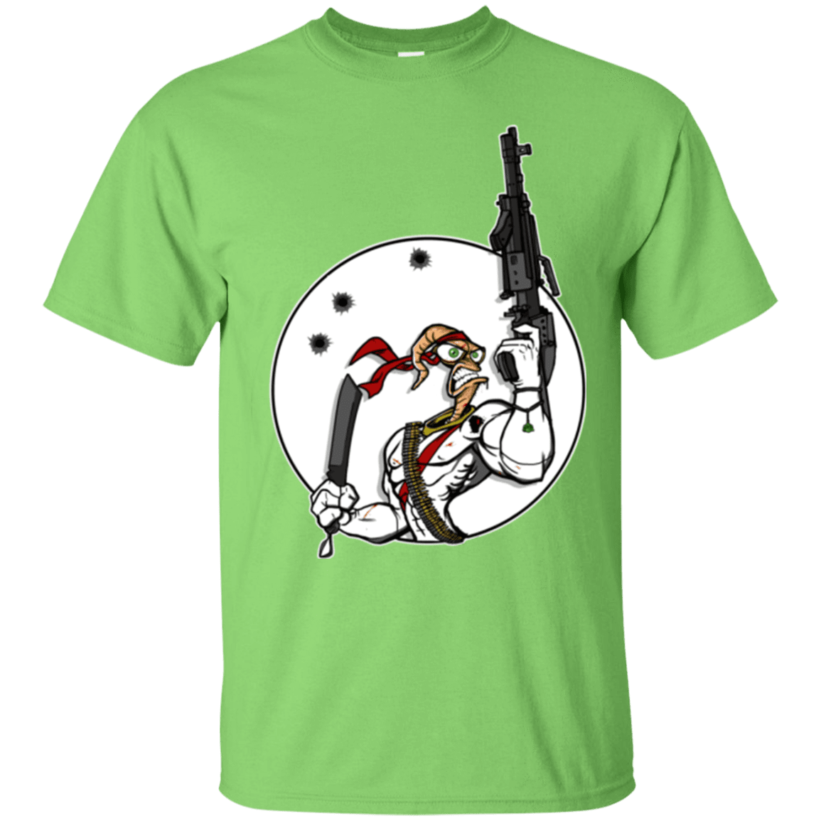 T-Shirts Lime / S Battle Worm T-Shirt