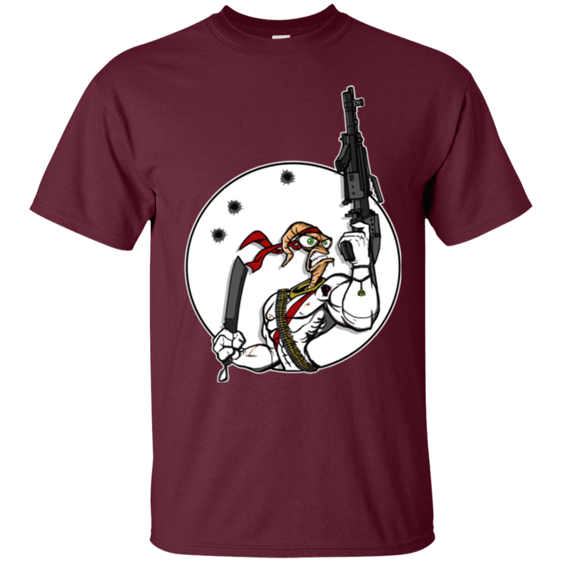 T-Shirts Maroon / S Battle Worm T-Shirt