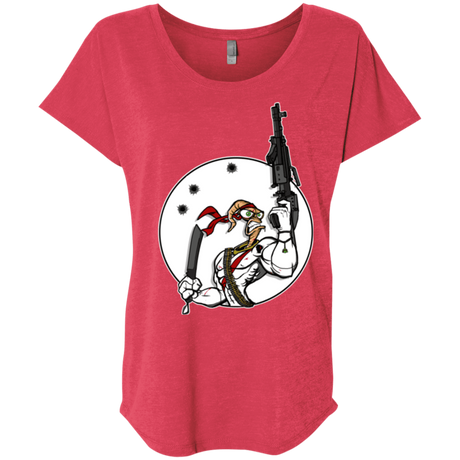 T-Shirts Vintage Red / X-Small Battle Worm Triblend Dolman Sleeve