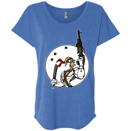 T-Shirts Vintage Royal / X-Small Battle Worm Triblend Dolman Sleeve