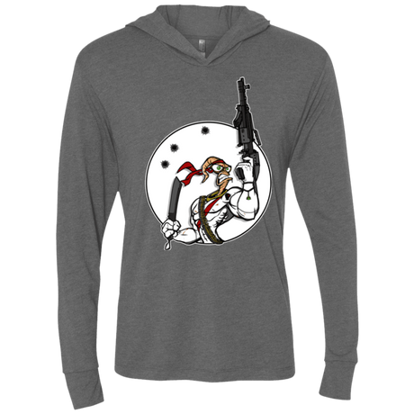 T-Shirts Premium Heather / X-Small Battle Worm Triblend Long Sleeve Hoodie Tee