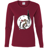 T-Shirts Cardinal / S Battle Worm Women's Long Sleeve T-Shirt