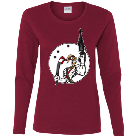 T-Shirts Cardinal / S Battle Worm Women's Long Sleeve T-Shirt