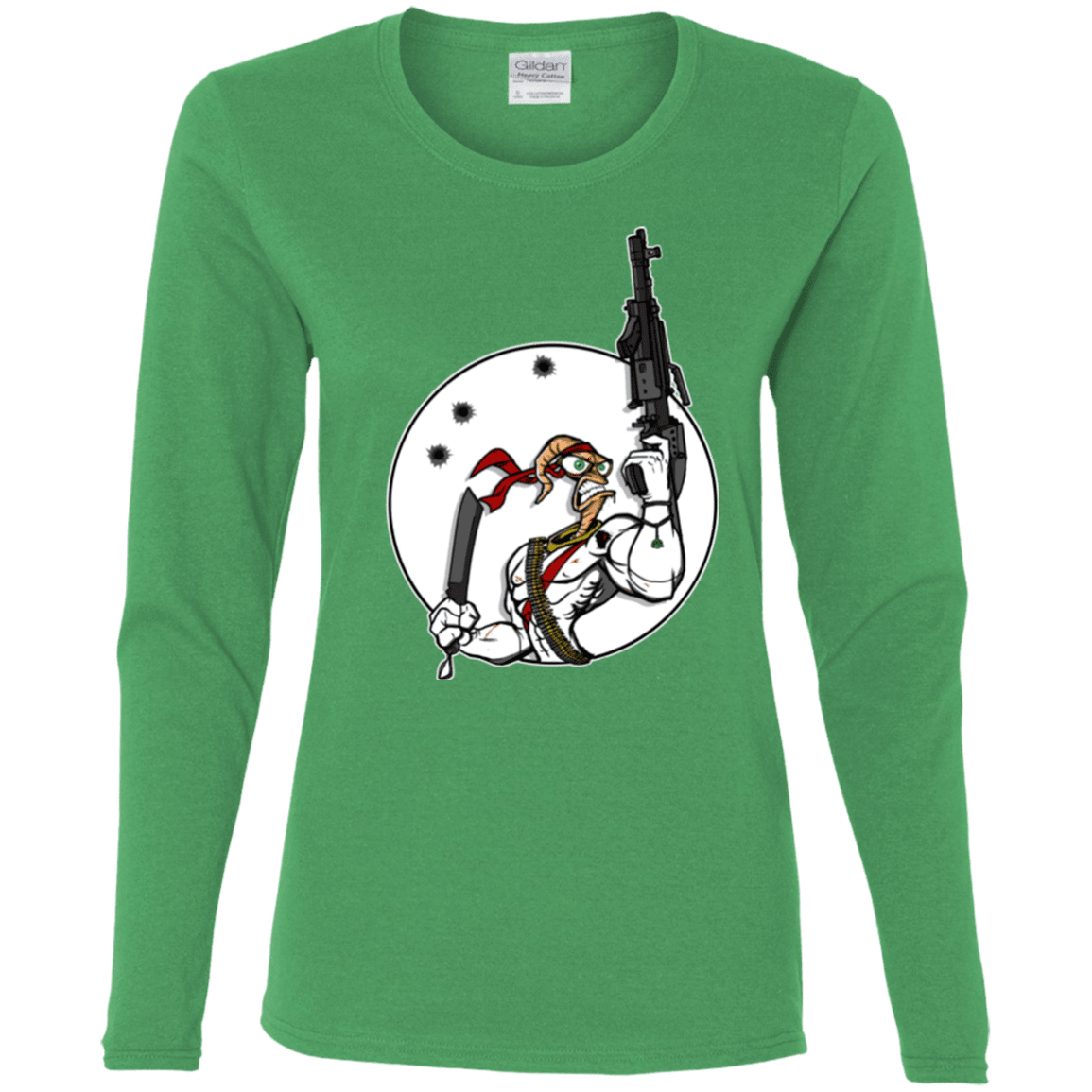 T-Shirts Irish Green / S Battle Worm Women's Long Sleeve T-Shirt