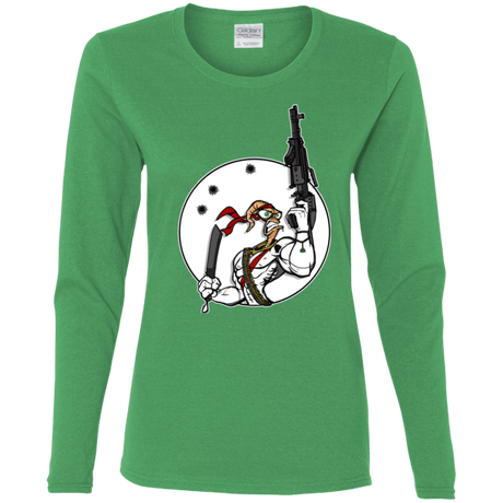 T-Shirts Irish Green / S Battle Worm Women's Long Sleeve T-Shirt