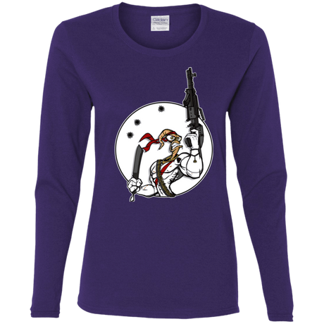 T-Shirts Purple / S Battle Worm Women's Long Sleeve T-Shirt