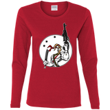 T-Shirts Red / S Battle Worm Women's Long Sleeve T-Shirt