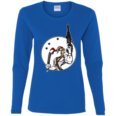 T-Shirts Royal / S Battle Worm Women's Long Sleeve T-Shirt