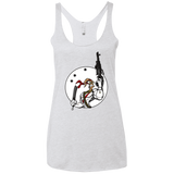 T-Shirts Heather White / X-Small Battle Worm Women's Triblend Racerback Tank