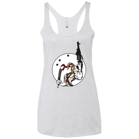 T-Shirts Heather White / X-Small Battle Worm Women's Triblend Racerback Tank