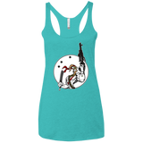 T-Shirts Tahiti Blue / X-Small Battle Worm Women's Triblend Racerback Tank