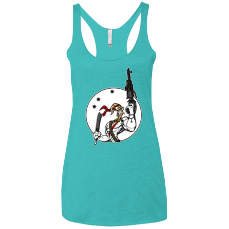 T-Shirts Tahiti Blue / X-Small Battle Worm Women's Triblend Racerback Tank