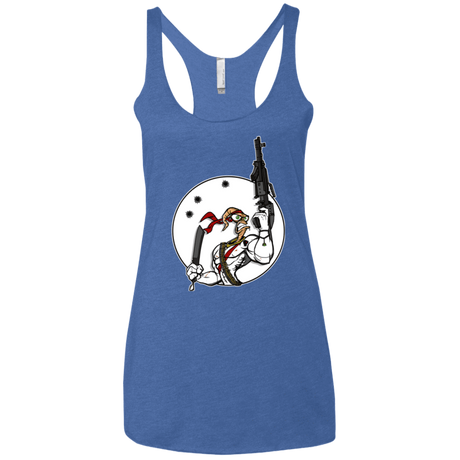 T-Shirts Vintage Royal / X-Small Battle Worm Women's Triblend Racerback Tank