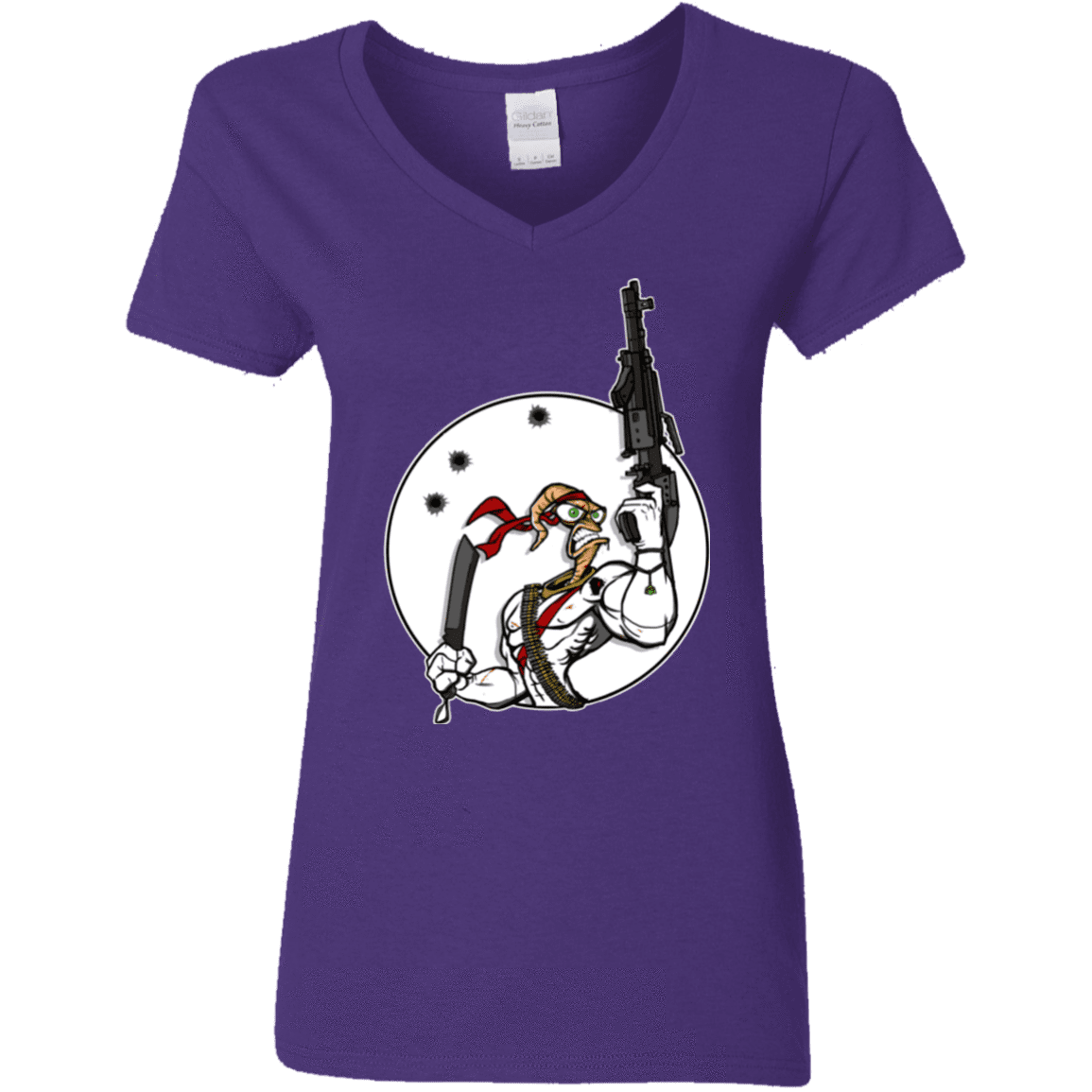 T-Shirts Purple / S Battle Worm Women's V-Neck T-Shirt