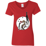 T-Shirts Red / S Battle Worm Women's V-Neck T-Shirt