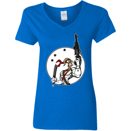 T-Shirts Royal / S Battle Worm Women's V-Neck T-Shirt