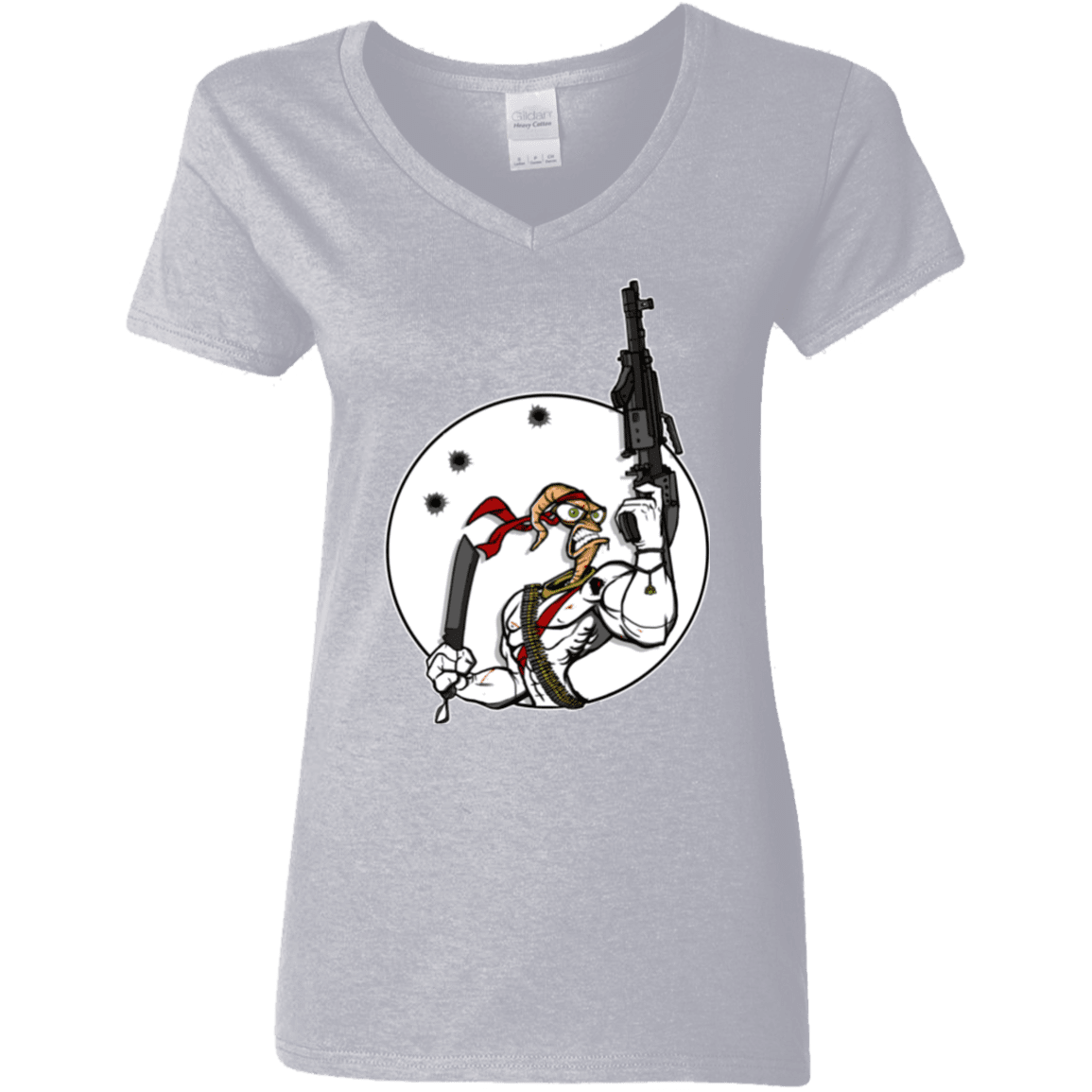 T-Shirts Sport Grey / S Battle Worm Women's V-Neck T-Shirt