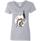 T-Shirts Sport Grey / S Battle Worm Women's V-Neck T-Shirt