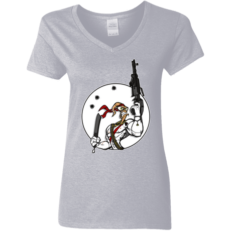 T-Shirts Sport Grey / S Battle Worm Women's V-Neck T-Shirt