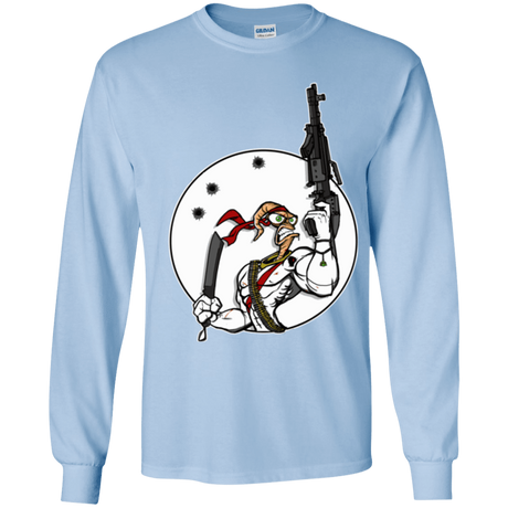 T-Shirts Light Blue / YS Battle Worm Youth Long Sleeve T-Shirt